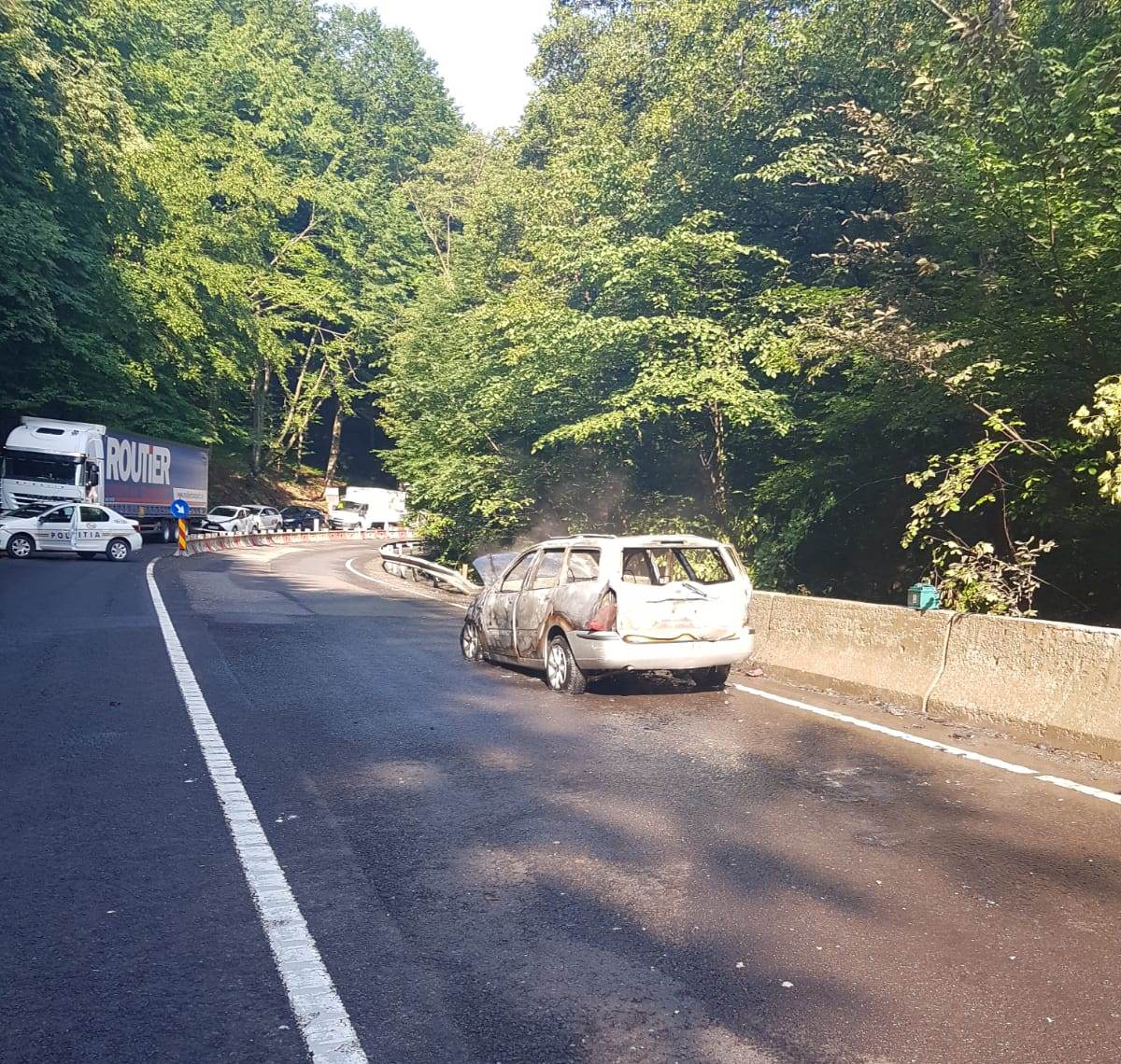 UPDATE Trafic îngreunat pe DN 13 în județul Brașov