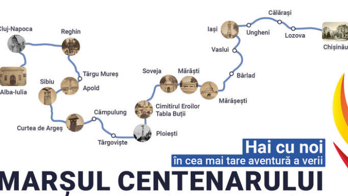 Participanţii la Marşul Centenarului îşi continuă drumul către Chişinău