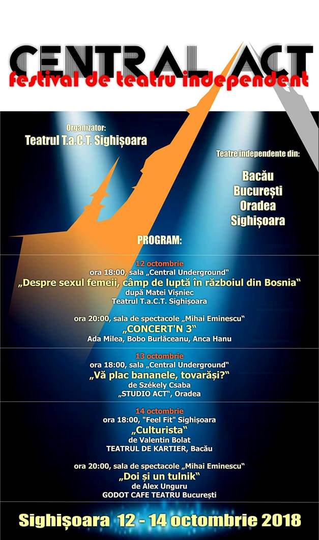 Festivalul de Teatru independent CentralAct, la Sighișoara