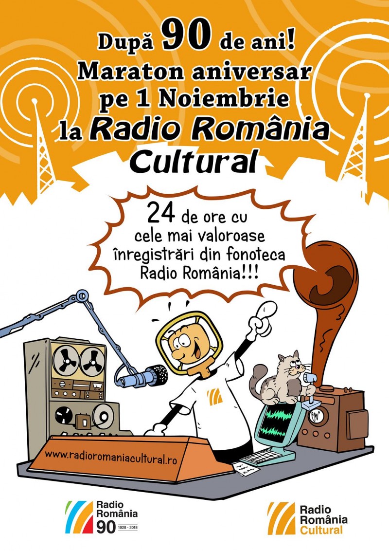   Maraton al valorii pe care Radio România Cultural îl dedică celor 90 de ani ai Radio România