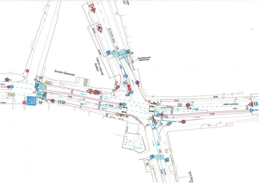 Lucrările de reamenajare a intersecției de la Acățari se apropie de final