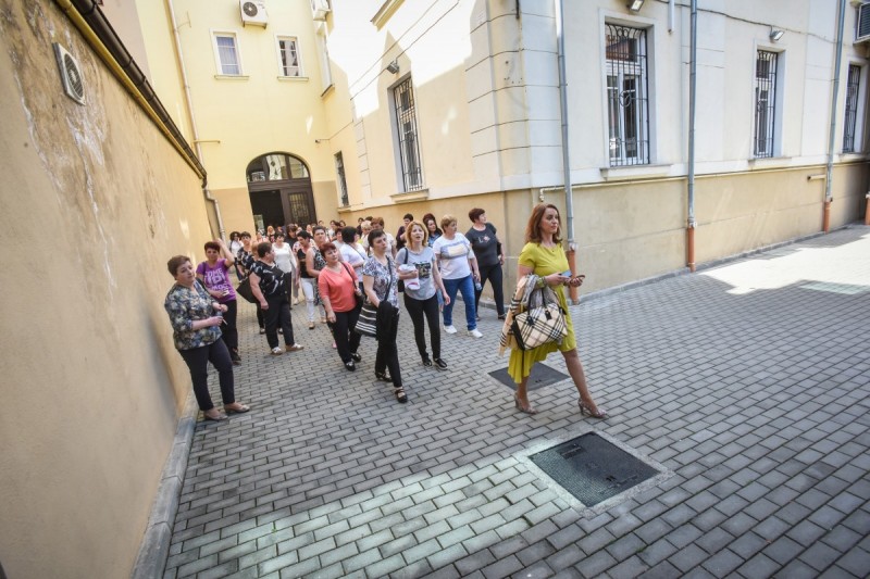 Protest al asistenților sociali din Sibiu
