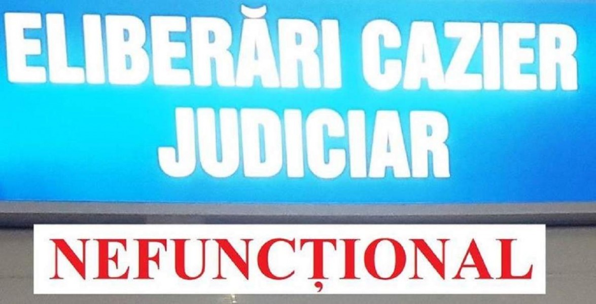 Avarie la Sistemul Informatic al Cazierului Judiciar Român