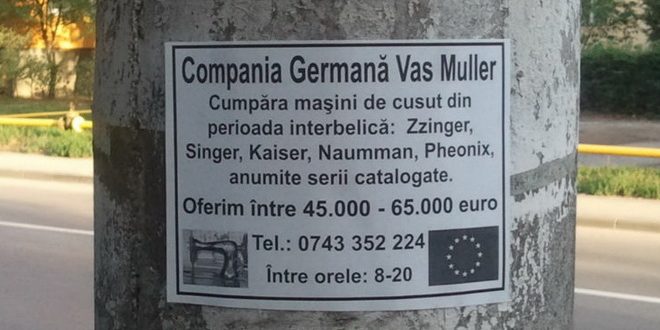 Vechea metodă de înşelăciune cu maşini de cusut Singer a reapărut, în judeţul Mureş