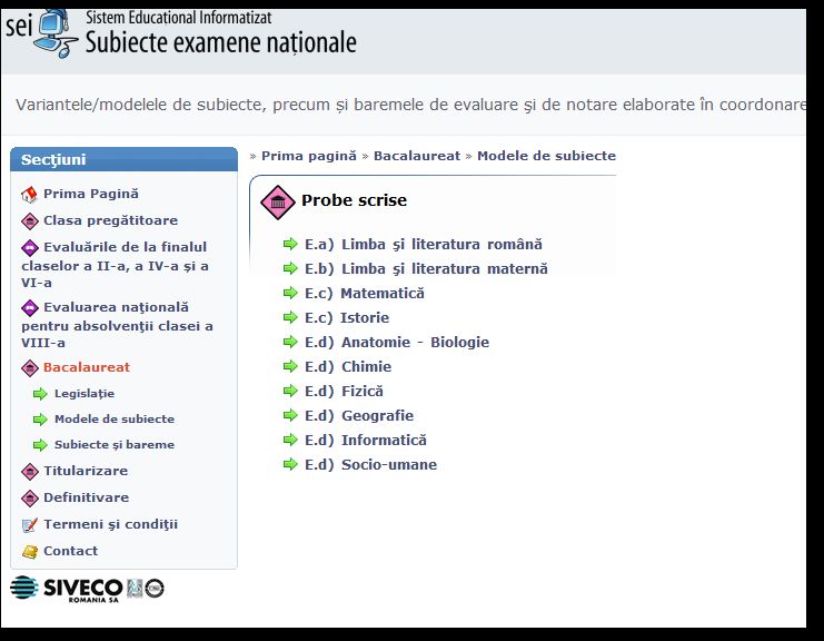 Modelele de subiecte pentru examenele de evaluare naţională şi bacalaureat de anul acesta se află pe site-ul Ministerului Educaţiei