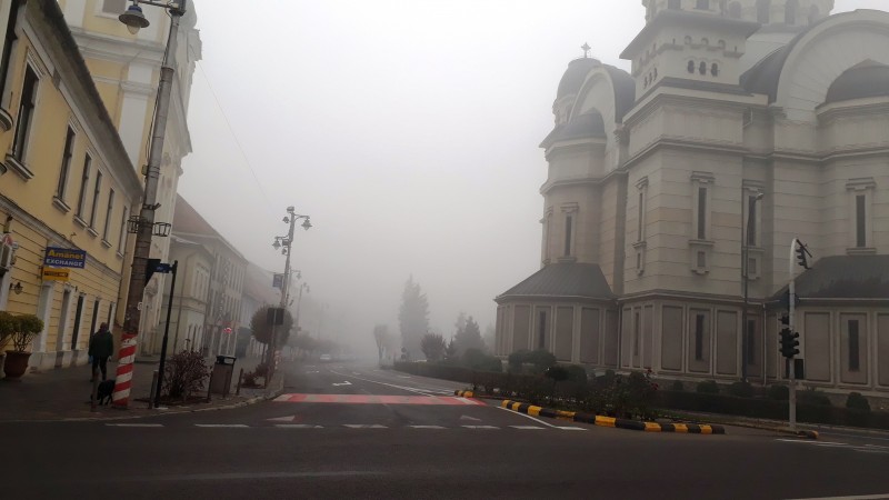 Ceață în județul Mureş