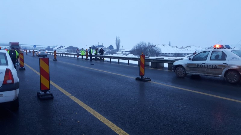 S-a reluat circulația pe autostrada A1 Sebeş – Sibiu