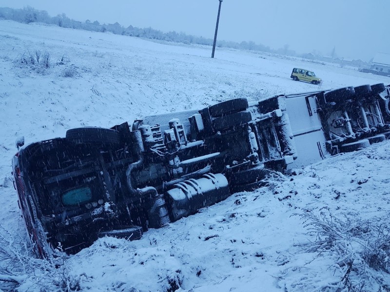 Trafic oprit pe DN 73 Cristian – Râșnov