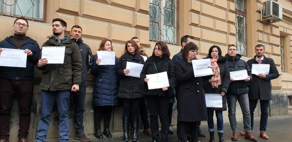 Protest de susținere a magistraților, la Sibiu