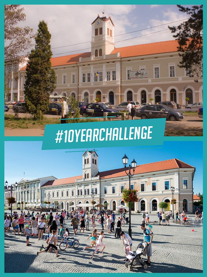 Primăria Sfântu Gheorghe a răspuns provocării „10 Years Challenge”