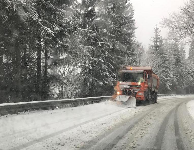 Ninsori în zonele înalte ale judeţului Harghita