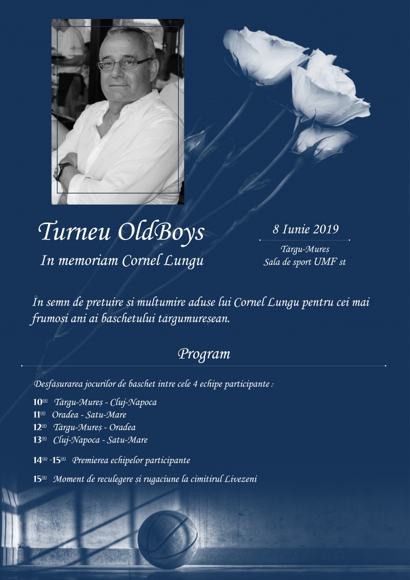 Memorialul „Cornel Lungu” la baschet old-boys