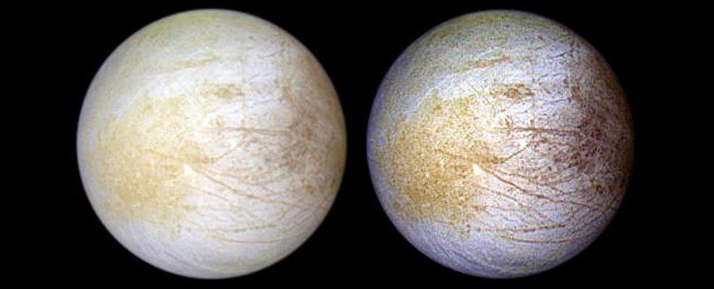 Satelitul planetei Jupiter, Europa, este acoperit cu sare