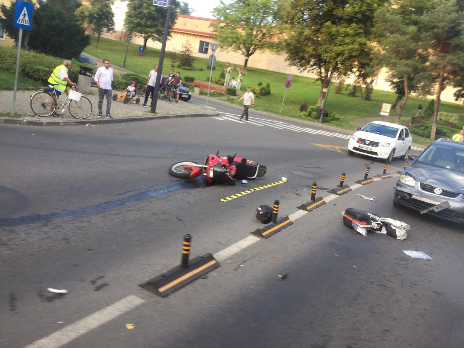 Motociclist accidentat în Tîrgu Mureş