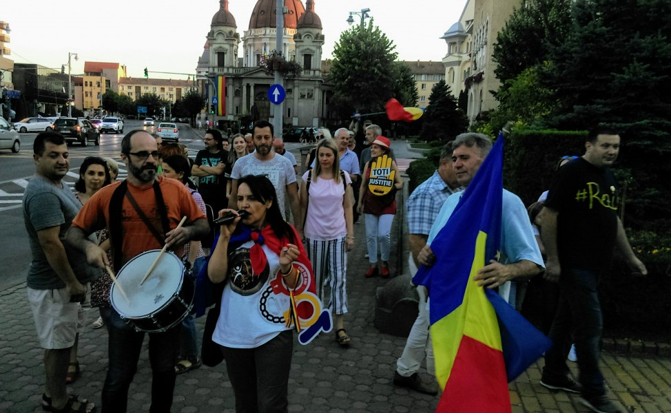 Doar 30 de participanți la protestul de la Tg. Mureș