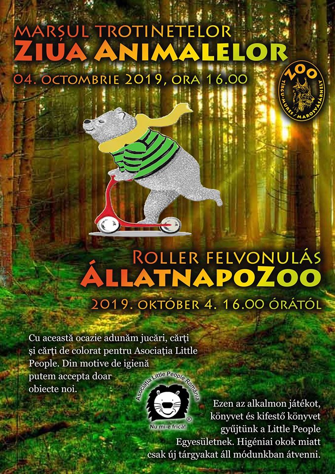 Marșul trotinetelor, în premieră la Zoo Tg. Mureș