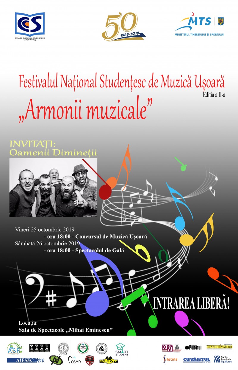 Festivalul Național Studențesc de Muzică Ușoară „Armonii muzicale”, a II-a ediție la Tg Mureș