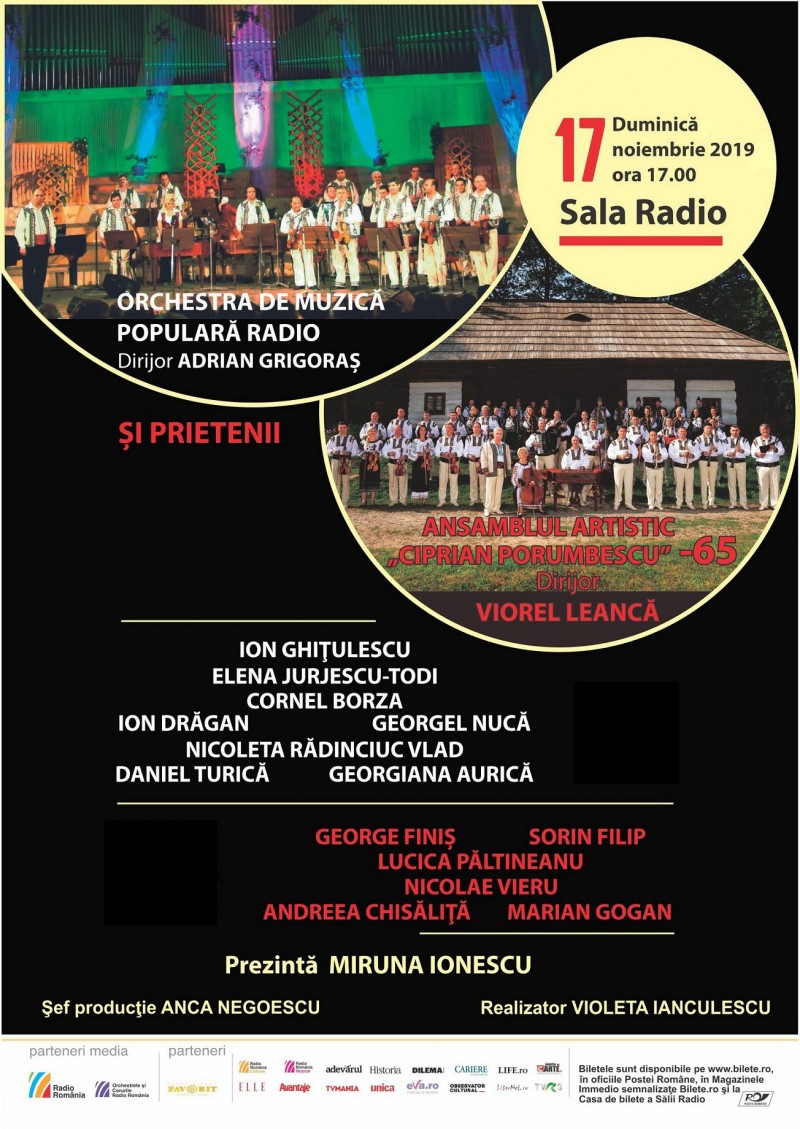 Folclor bucovinean autentic pe scena Sălii Radio