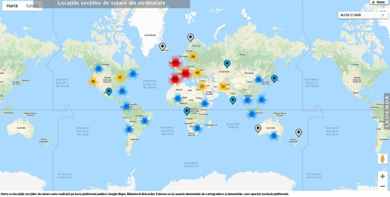 E prima zi din cele trei pe care românii din străinătate le au la dispoziţie pentru a vota pentru alegerea preşedintelui României