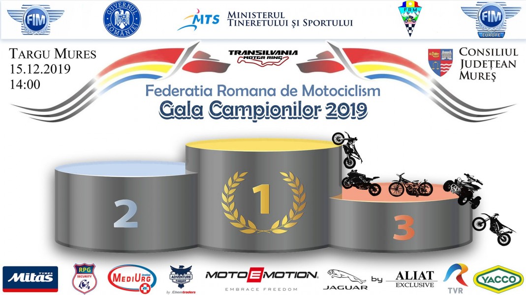 Tg Mureșul găzduiește azi Gala Campionilor Federaţiei Române de Motociclism