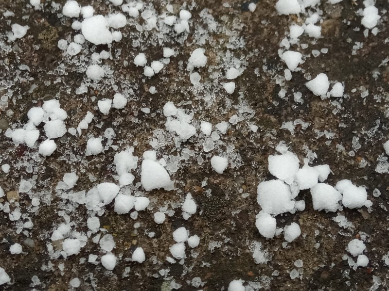 Grindina, un fenomen meteo surprinzător, în miez de februarie la Tg.Mureș