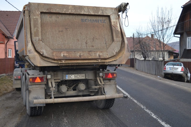 Trafic îngreunat în zona localității harghitene Sândominic