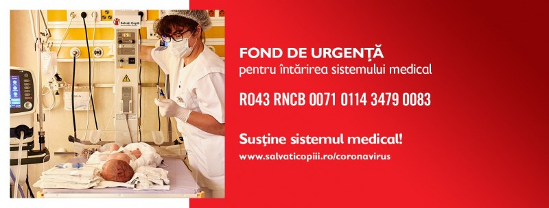 Asociația Salvați Copiii sprijină lupta împotriva coronavirusului
