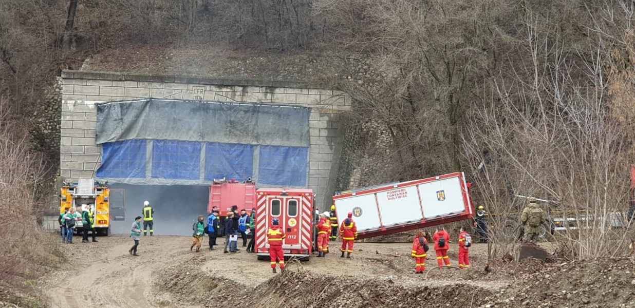 Incendiu simulat la Sighișoara