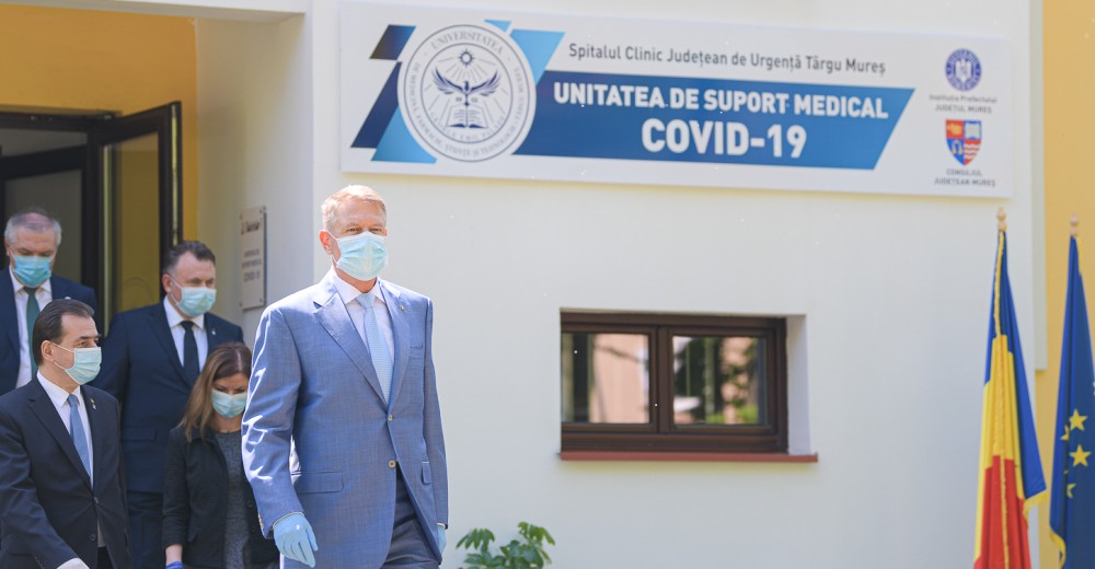 Președintele este mulțumit de gestionarea epidemiei de COVID-19, la Tg.Mureş