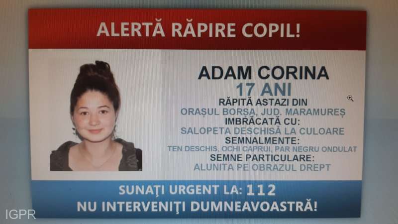 Adolescenta dispărută din Borşa, găsită în judeţul Arad
