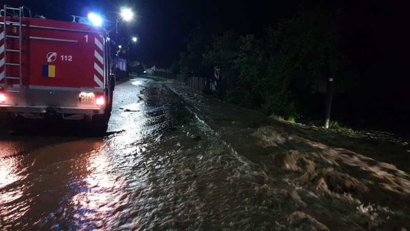 Inundații la Măgherani, în județul Mureș