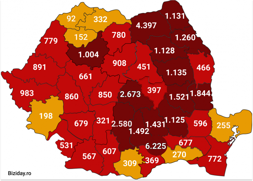 Un nou record de cazuri noi de Covid a fost înregistrat ieri – 1.284