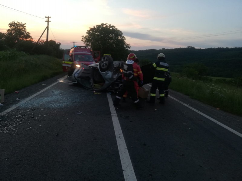 Accident cu 4 victime, lângă Târnăveni