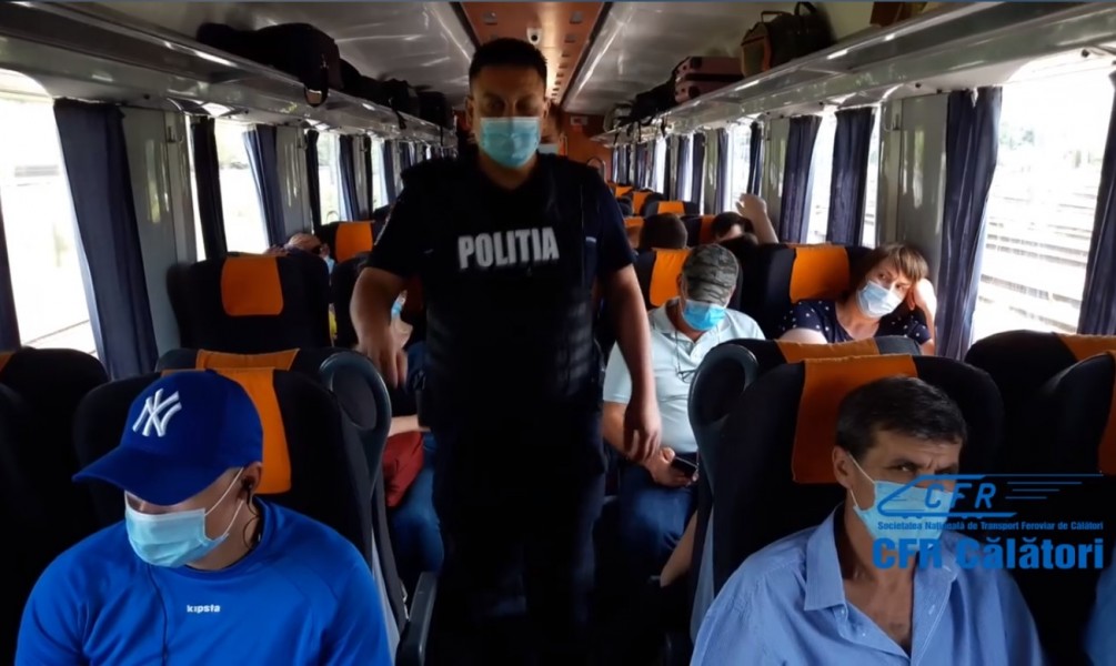 Controale privind utilizarea măștii în trenurile de călători din Mureș