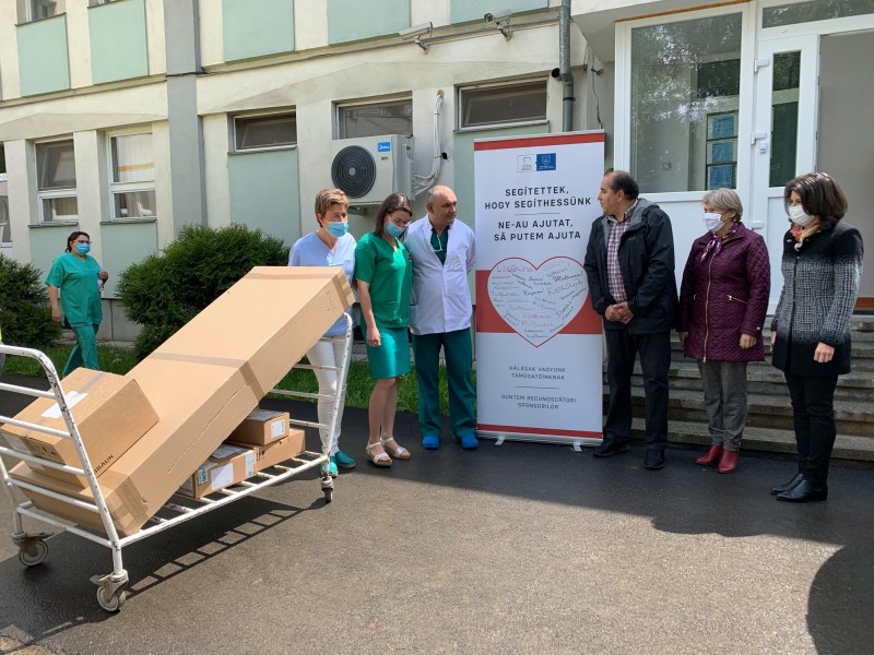 Donație de echipamente sanitare în valoare de 100.000 de euro în Harghita și Covasna