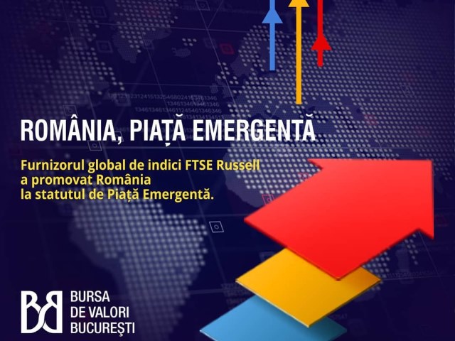 Piaţa de capital România a fost inclusă în indicii furnizorului global de indici FTSE Russell pentru Pieţele Emergente începând din data de 21 septembrie 2020