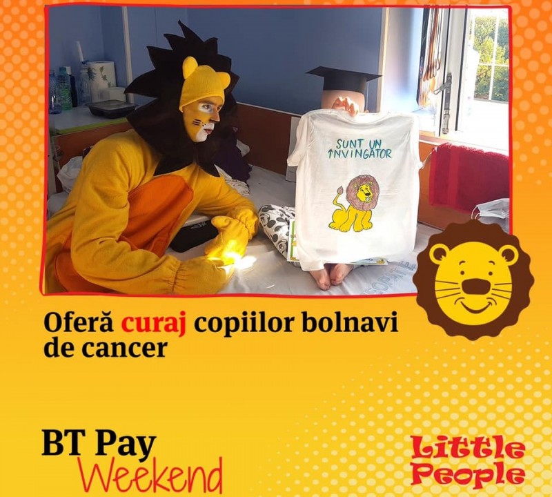 Copiii bolnavi de cancer au un prieten în Leul Curajos