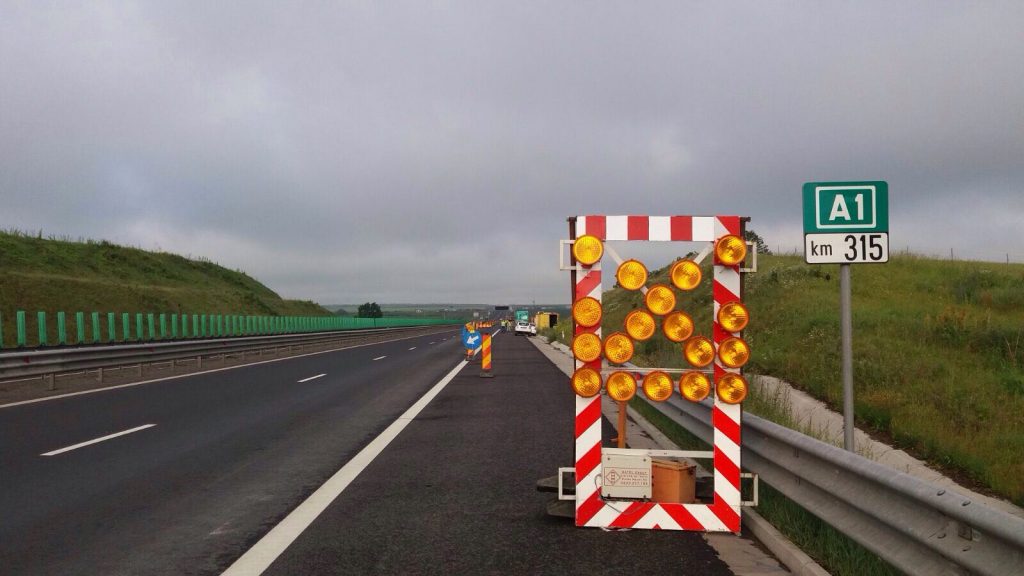 Lucrări de reparații pe autostrada A1 Sibiu-Deva