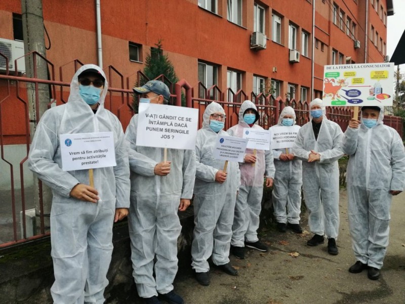 Medicii veterinari mureșeni continuă protestele Medicii veterinari mureșeni continuă protestele