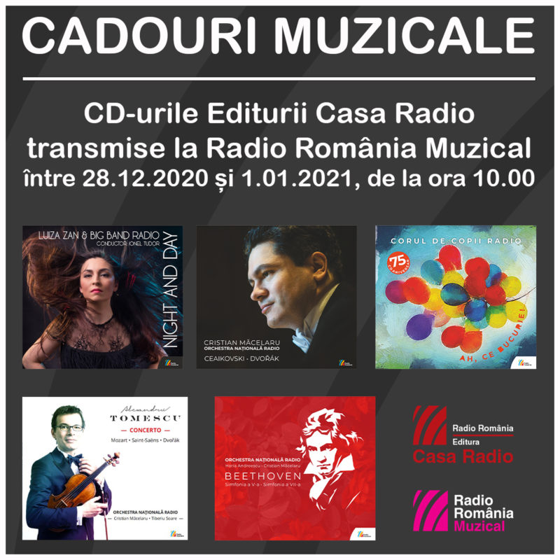 Cadourile muzicale ale Editurii Casa Radio, transmise la Radio România Muzical
