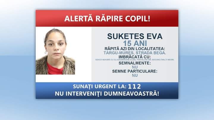 A fost activat mecanismul „Alertă Răpire Copil”