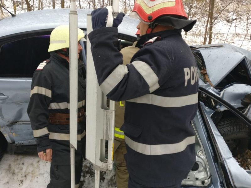 Accident la intrarea în stațiunea Poiana Brașov
