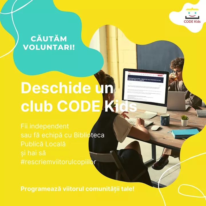 ”CODE Kids România” se extinde dincolo de bibliotecile publice