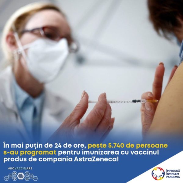 Mii de persoane au ales, în continuare, vaccinul AstraZeneca