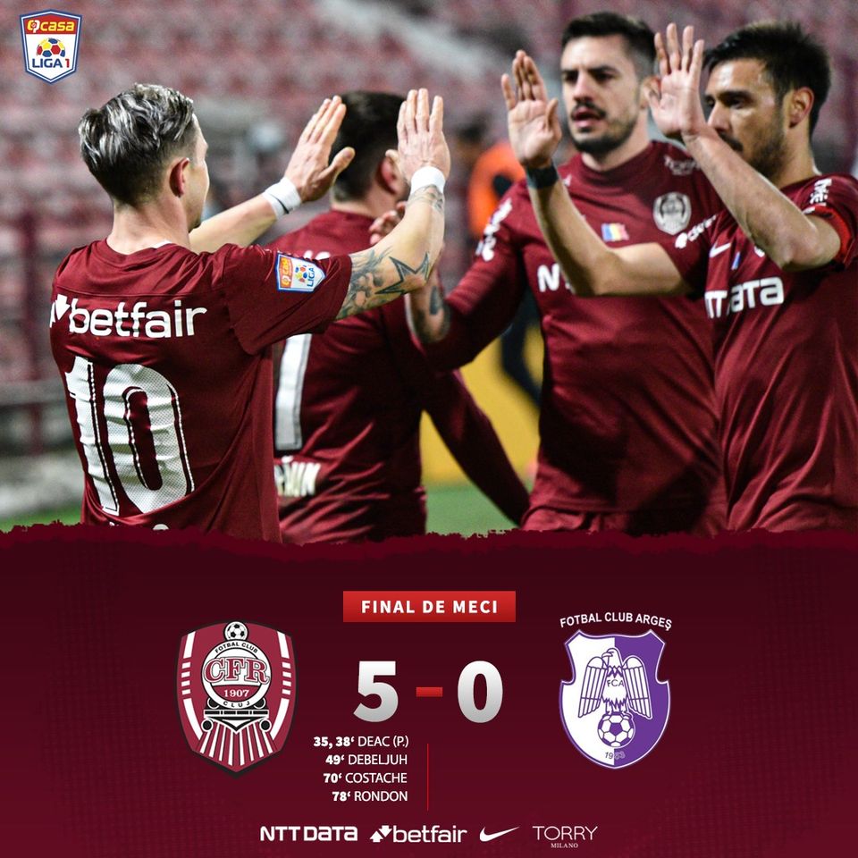 CFR Cluj, scor cu FC Argeș