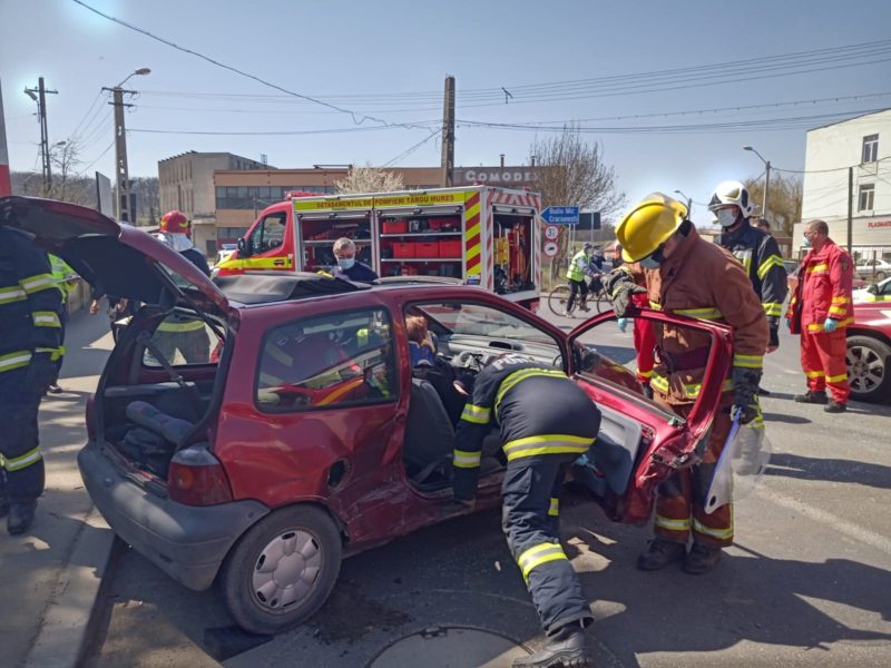 Accident rutier pe strada Budiului din Târgu Mureș