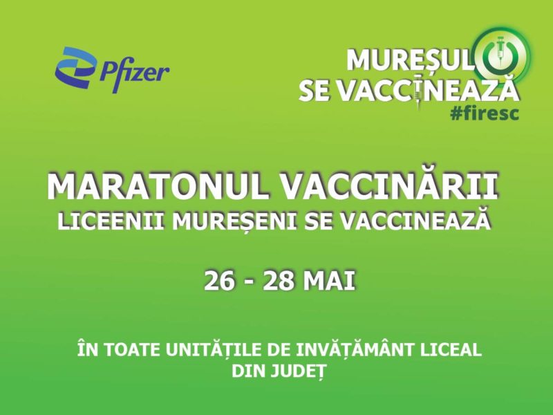 Peste 1.000 de liceeni s-au înscris pentru a fi vaccinaţi împotriva SARS-CoV-2