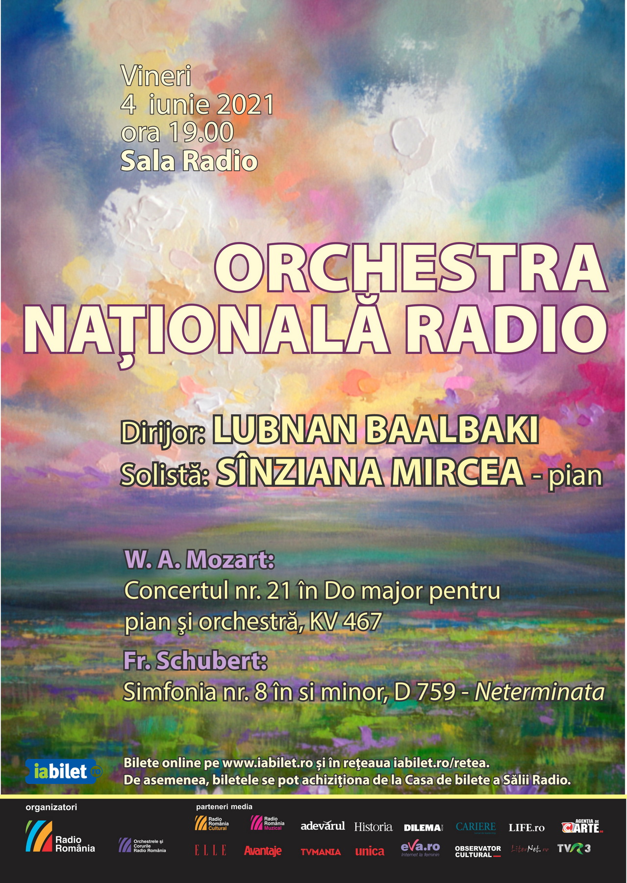 Din nou concert cu public la Sala Radio: dirijorul Lubnan Baalbaki și pianista Sînziana Mircea