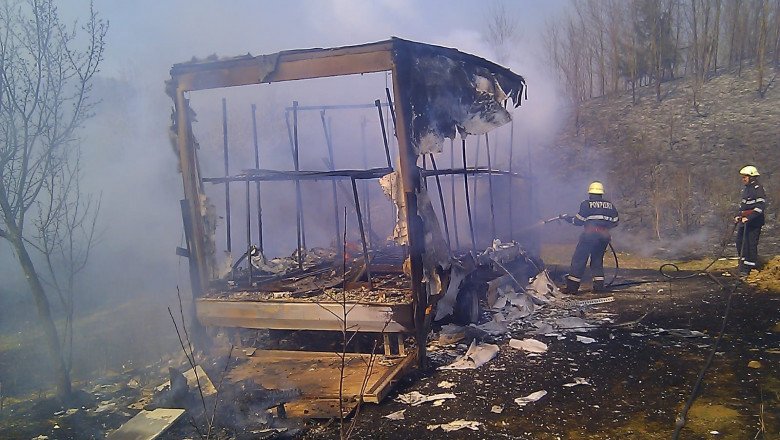 Aproape 80 de stupi au ars într-un incendiu izbucnit într-o comună sibiană
