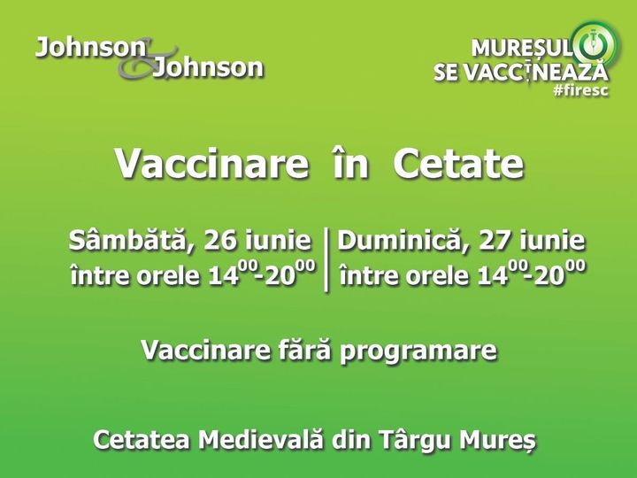 Campanie fulger de vaccinare în Cetatea din Târgu Mureș